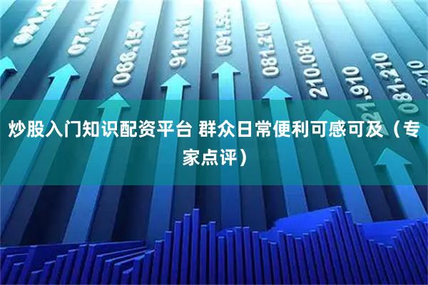 炒股入门知识配资平台 群众日常便利可感可及（专家点评）